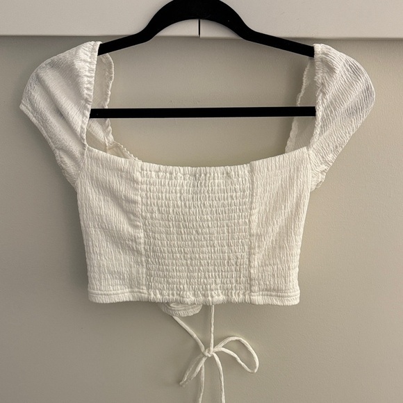 Princess Polly white cropped blouse - Picture 7 of 8